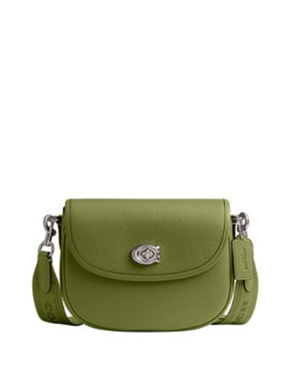 Coach Olive Green Willow Leather Saddle Bag - Women